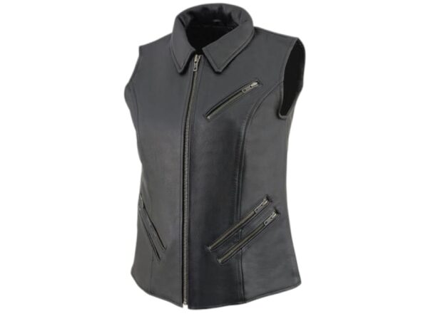 a vest close with a zip on front side
