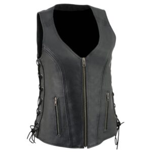ladies vest with side laces
