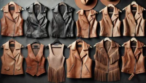 different types of leather vests